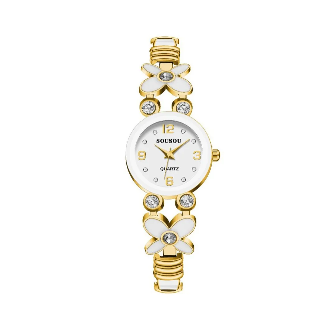 Women's small exquisite Arabic numerals small dial steel strap quartz watch suitable for Halloween gifts, daily wear and so on.
Women's small exquisite Arabic numerals small dial steel strap quartz watch suitable for Halloween gifts, daily wear and so on.