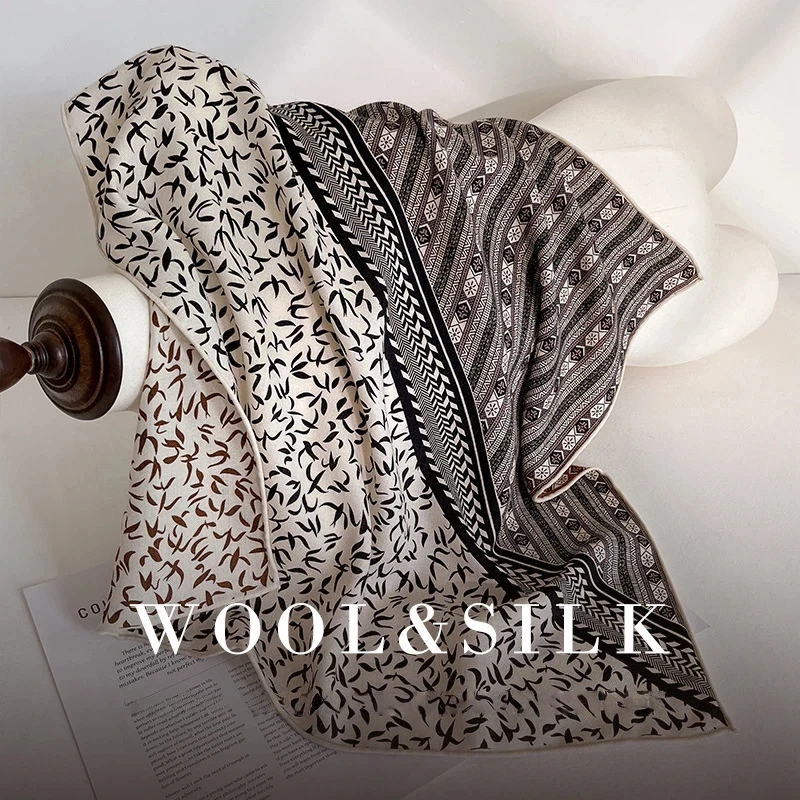 70% Wool & 30% Silk Neck Scarves Woman Accesories Wool Silk Brand Luxury Scarf Patchwork Elegant Womens Shawl
70% Wool & 30% Silk Neck Scarves Woman Accesories Wool Silk Brand Luxury Scarf Patchwork Elegant Womens Shawl
