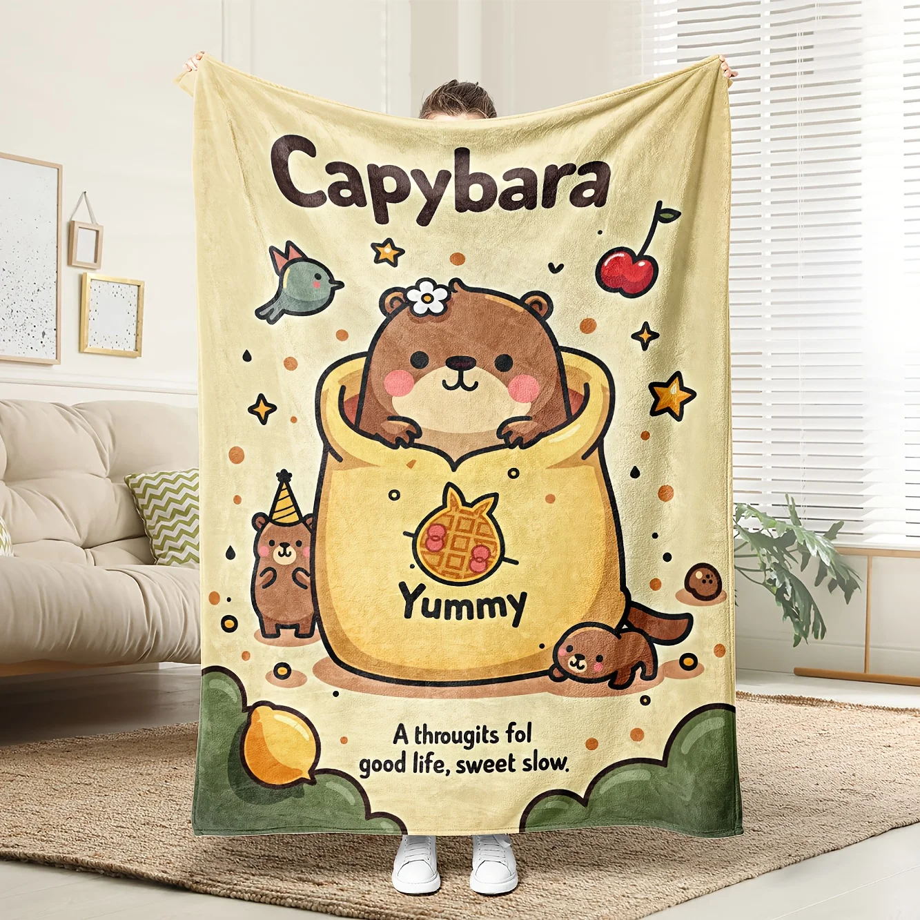 Playful Capybara Blanket Gift for Family Friends Soft Texture Machine Washable Contemporary Design
Playful Capybara Blanket Gift for Family Friends Soft Texture Machine Washable Contemporary Design
