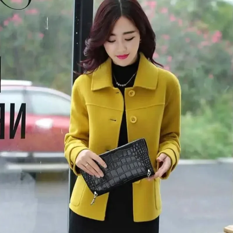 Women's Wool & Blends Coat Half Short Yellow Plain Ladies Jackets Medium Novelty Winter Clothes 2025 on Sale Casual Fashion
Women's Wool & Blends Coat Half Short Yellow Plain Ladies Jackets Medium Novelty Winter Clothes 2025 on Sale Casual Fashion