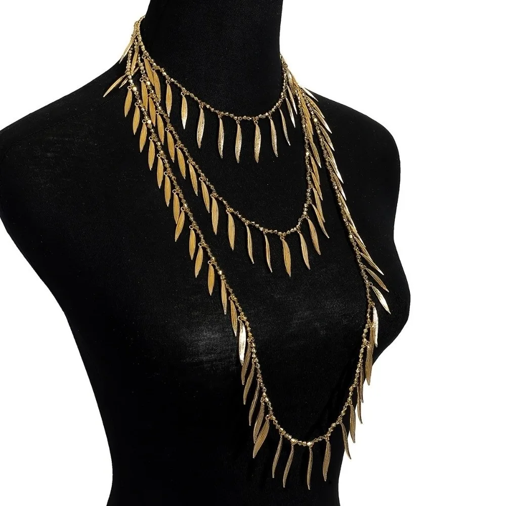 Vintage Beaded Splicing Necklace Bohemian Style Gold /Silver Tassel Necklace Metal Chains Alloy Feather Leaves Charm Necklace
Vintage Beaded Splicing Necklace Bohemian Style Gold /Silver Tassel Necklace Metal Chains Alloy Feather Leaves Charm Necklace