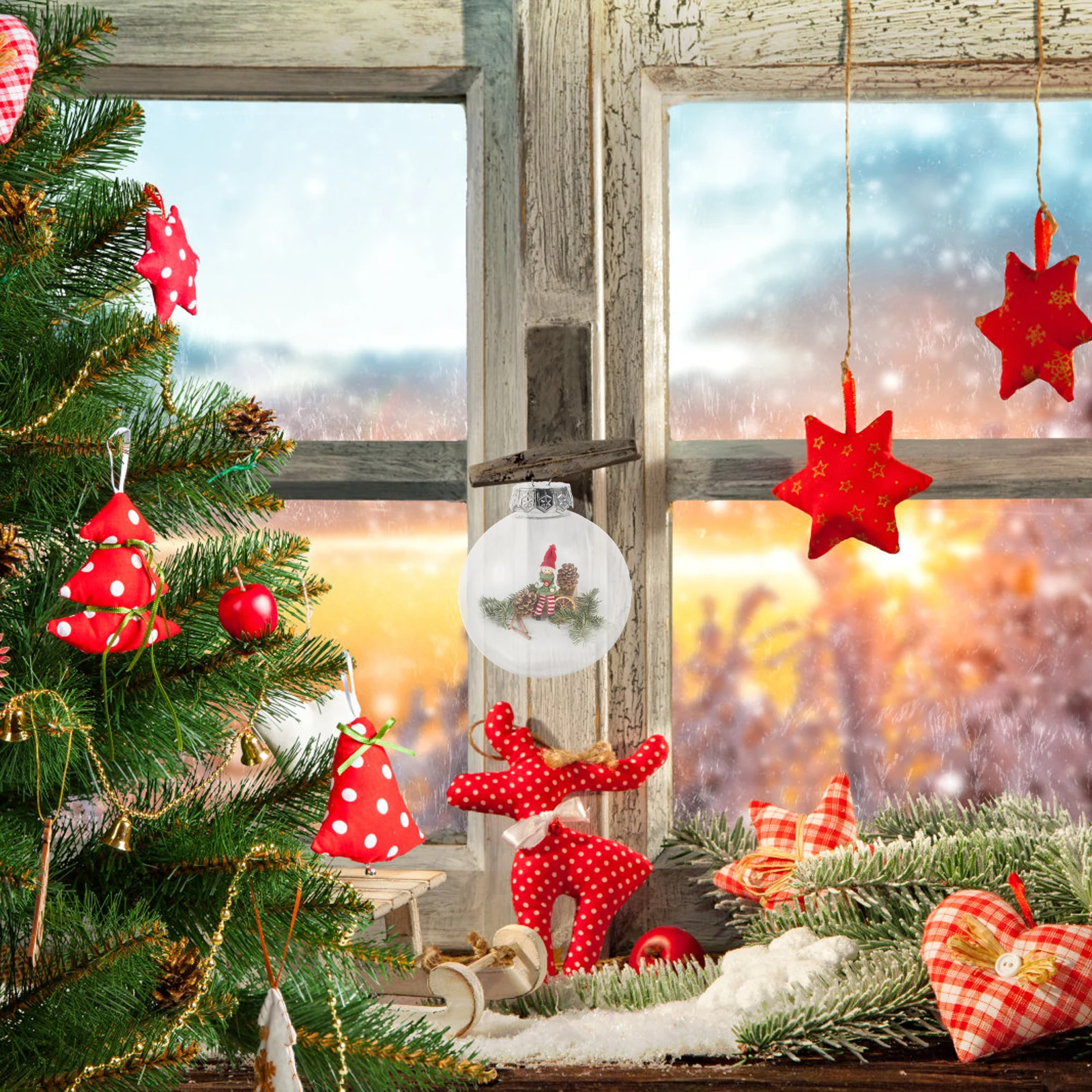 12 Pcs 8CM Transparent Hollow Balls Fillable Clear Plastic Ornaments for Christmas Tree Wedding Party Craft Home Decor
12 Pcs 8CM Transparent Hollow Balls Fillable Clear Plastic Ornaments for Christmas Tree Wedding Party Craft Home Decor