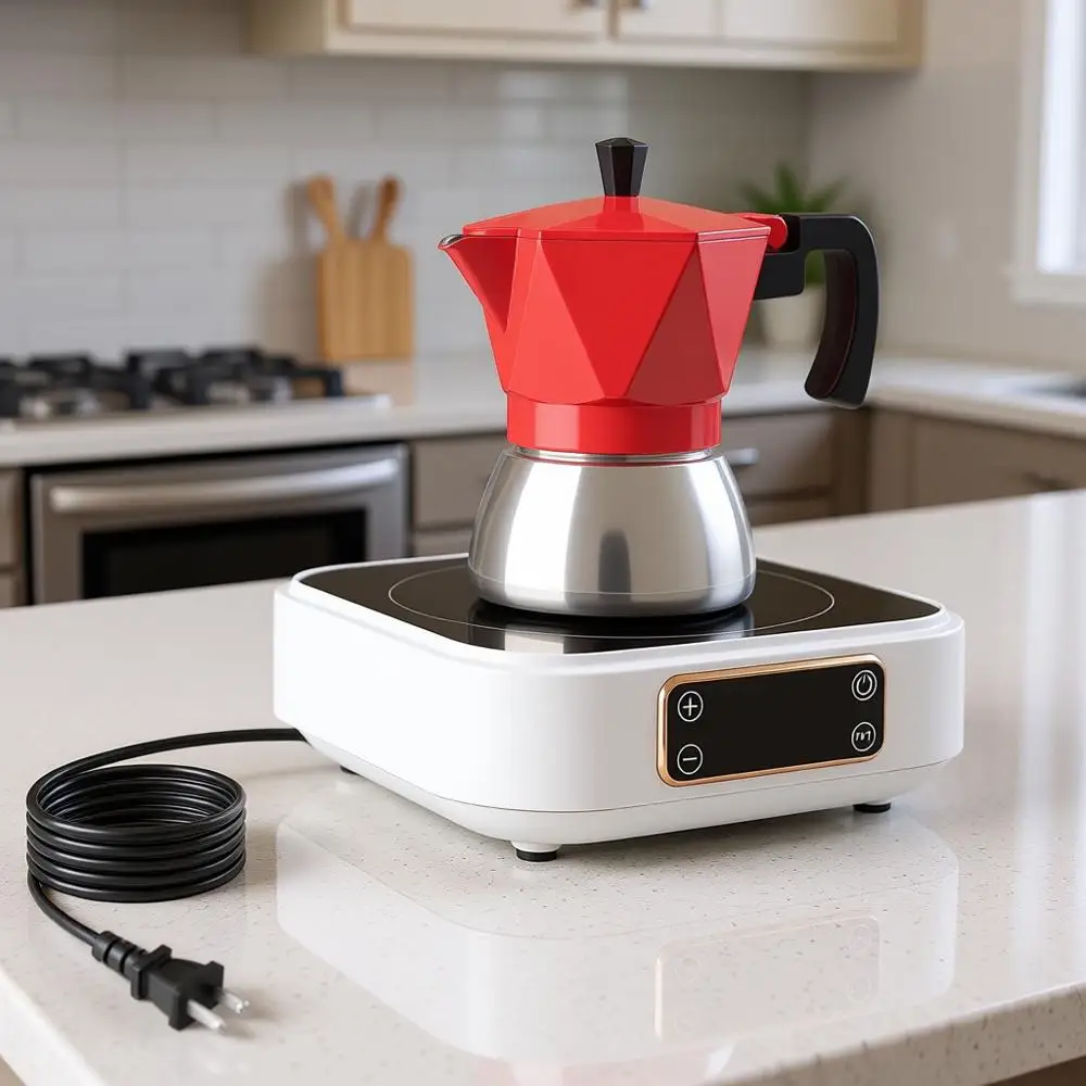 700W, 120V Portable Single Induction Burner – Compact Electric Hot Plate for Small Kitchens, Travel, Camping – Quick Heat for Co
700W, 120V Portable Single Induction Burner – Compact Electric Hot Plate for Small Kitchens, Travel, Camping – Quick Heat for Co