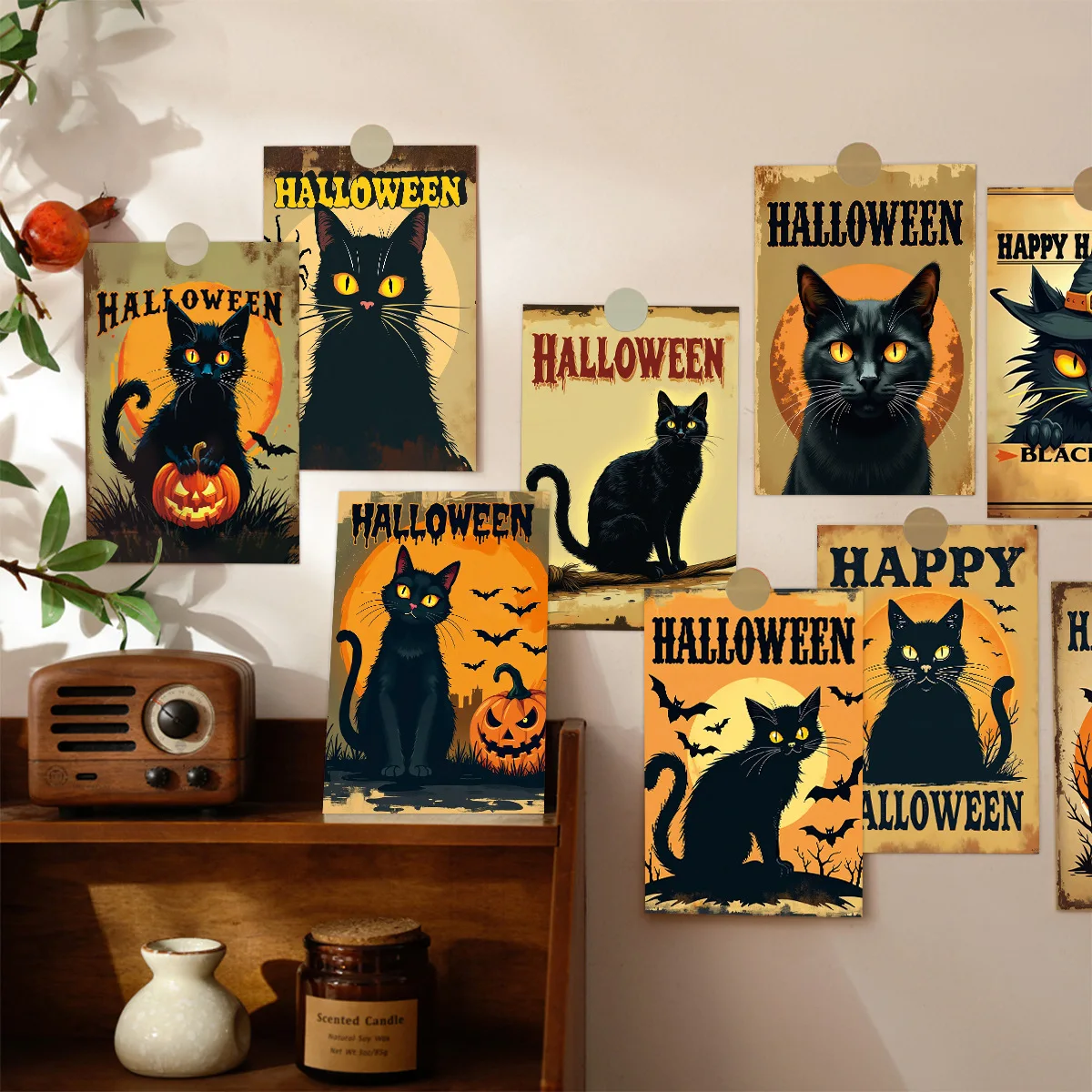 《Открытки серии Black Cat на Хэллоуин》 Тематические открытки серии Black Cat на Хэллоуин для украшения жуткого поздравления и коллекции
《Открытки серии Black Cat на Хэллоуин》 Тематические открытки серии Black Cat на Хэллоуин для украшения жуткого поздравления и коллекции