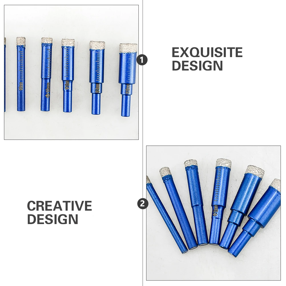 6pc Tile Drill Bit Set Brazed Drilling Bits for Glass Ceramic Marble Concrete Wood Dry Hole Saw
6pc Tile Drill Bit Set Brazed Drilling Bits for Glass Ceramic Marble Concrete Wood Dry Hole Saw