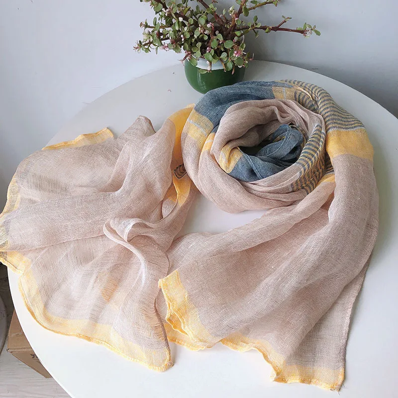 Scarf Women Summer Sun Protection Linen Long Breathable Neck Wrap Shawl Accessory For Beach Outdoor Spring Autumn Luxury
Scarf Women Summer Sun Protection Linen Long Breathable Neck Wrap Shawl Accessory For Beach Outdoor Spring Autumn Luxury