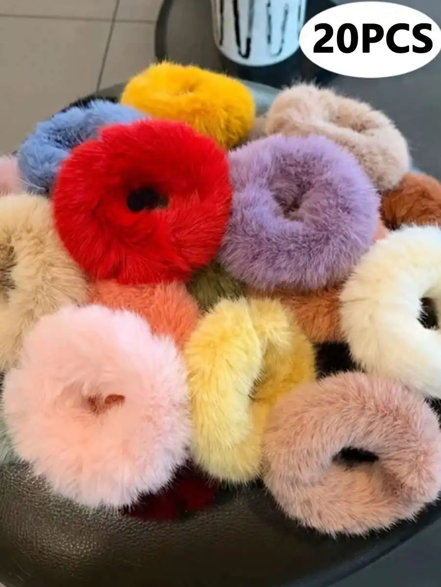 20PCS Colorful Plush Hair Scrunchies Elastic Hair Bands For Women
20PCS Colorful Plush Hair Scrunchies Elastic Hair Bands For Women