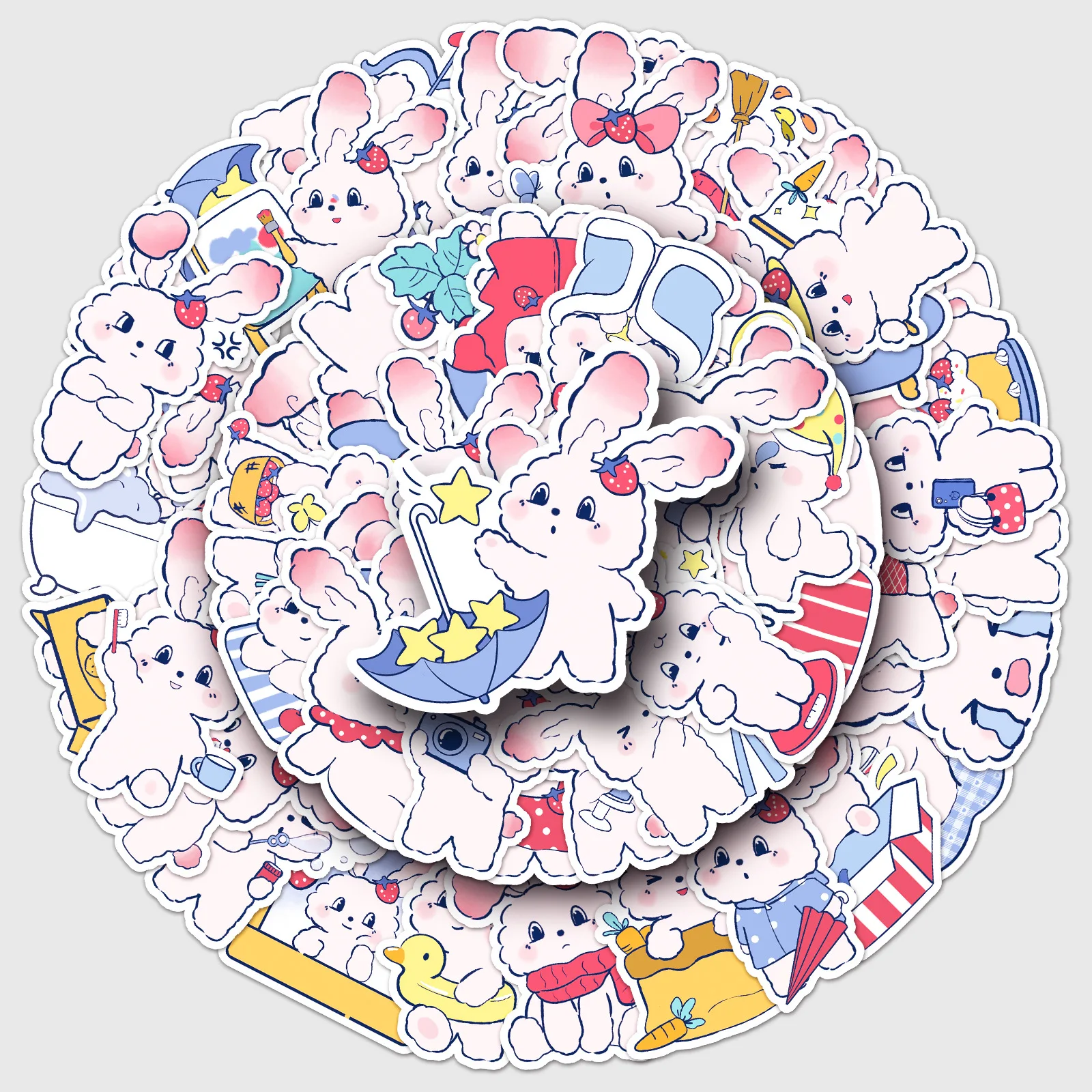 51 original strawberry rabbit graffiti stickers cartoon cute hand drawn Gooka decoration phone case water cup computer stickers
51 original strawberry rabbit graffiti stickers cartoon cute hand drawn Gooka decoration phone case water cup computer stickers