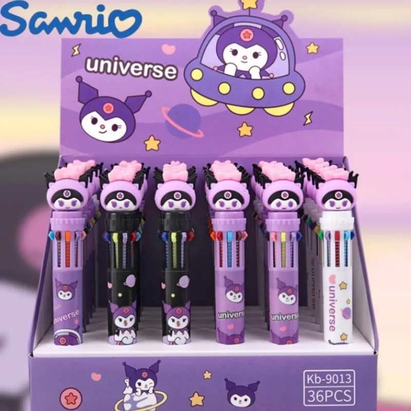 36 шт., Sanrio, 10 строительных ручек, милая Kuromi My Melody Cinnamoroll цвета, Шариковая, школьные и офисные канцелярские принадлежности, оптовая продажа
36 шт., Sanrio, 10 строительных ручек, милая Kuromi My Melody Cinnamoroll цвета, Шариковая, школьные и офисные канцелярские принадлежности, оптовая продажа
