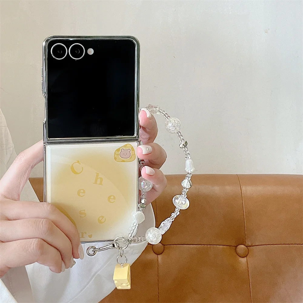 Cute Cheese Plated Phone case for Samsung Galaxy Z Flip5 6 7 Flip7 6 5 4 3 5G Flip6 7 FE Cover With Chain Protective Cases Funda
Cute Cheese Plated Phone case for Samsung Galaxy Z Flip5 6 7 Flip7 6 5 4 3 5G Flip6 7 FE Cover With Chain Protective Cases Funda