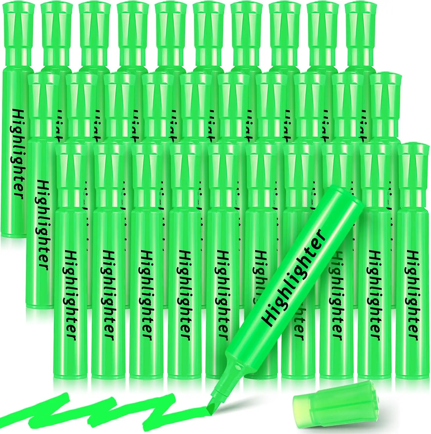 30 Pack Chisel Tip Highlighters, Quick-Dry Fluorescent Green Markers for Office & Home Use
30 Pack Chisel Tip Highlighters, Quick-Dry Fluorescent Green Markers for Office & Home Use