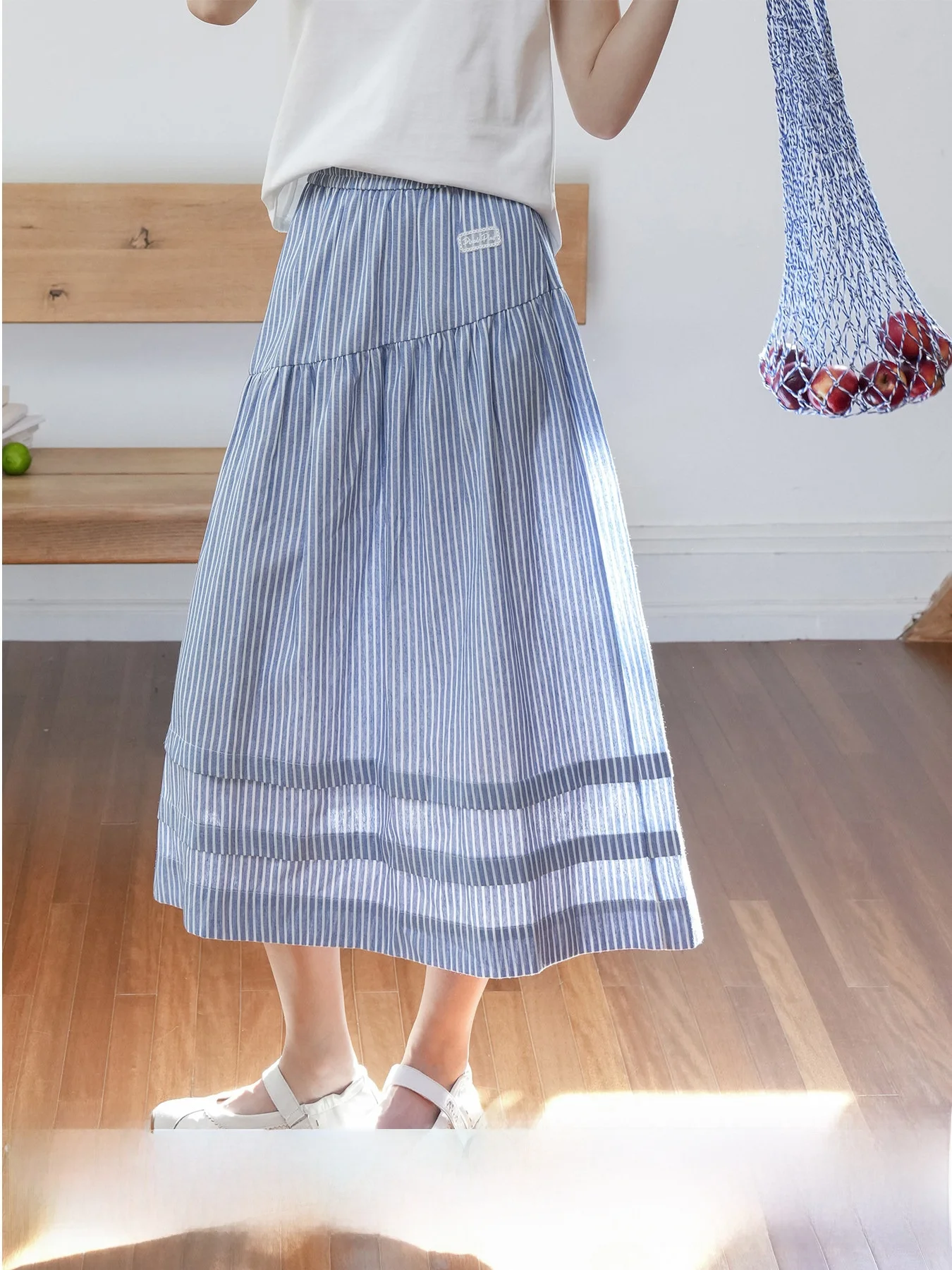 Eternal Summer Island Stripe Splice Women's Spring Thin Cake Skirt A-Line Skirt High Waist Polyester Cotton Blend
Eternal Summer Island Stripe Splice Women's Spring Thin Cake Skirt A-Line Skirt High Waist Polyester Cotton Blend