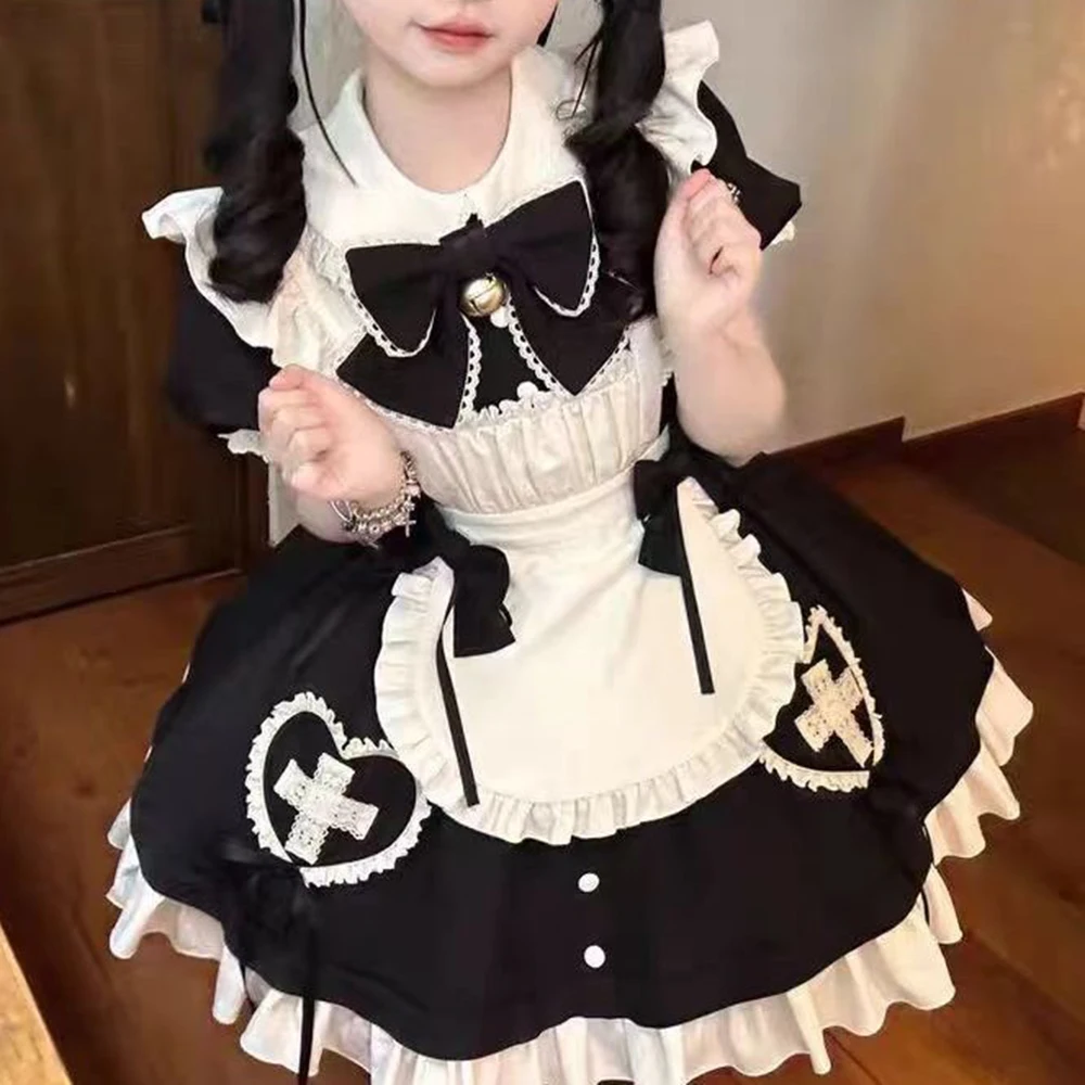Sweet and cute Lolita Lolita soft girl waist dress sleeve apron elegant maid costume cos skirt vestidos
Sweet and cute Lolita Lolita soft girl waist dress sleeve apron elegant maid costume cos skirt vestidos