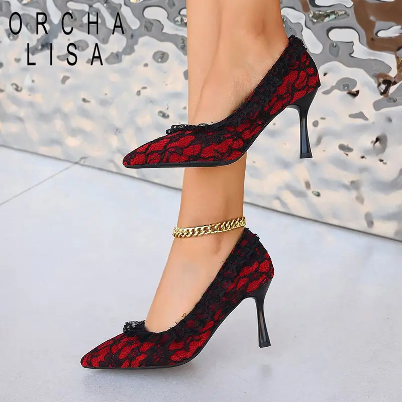 Туфли-лодочки ORCHA LISA для женщин, остроносые, на шпильке 8 см, с массивным каблуком, разноцветные, большие размеры 43, 44, 45, сексуальные туфли для свиданий и вечеринок
Туфли-лодочки ORCHA LISA для женщин, остроносые, на шпильке 8 см, с массивным каблуком, разноцветные, большие размеры 43, 44, 45, сексуальные туфли для свиданий и вечеринок