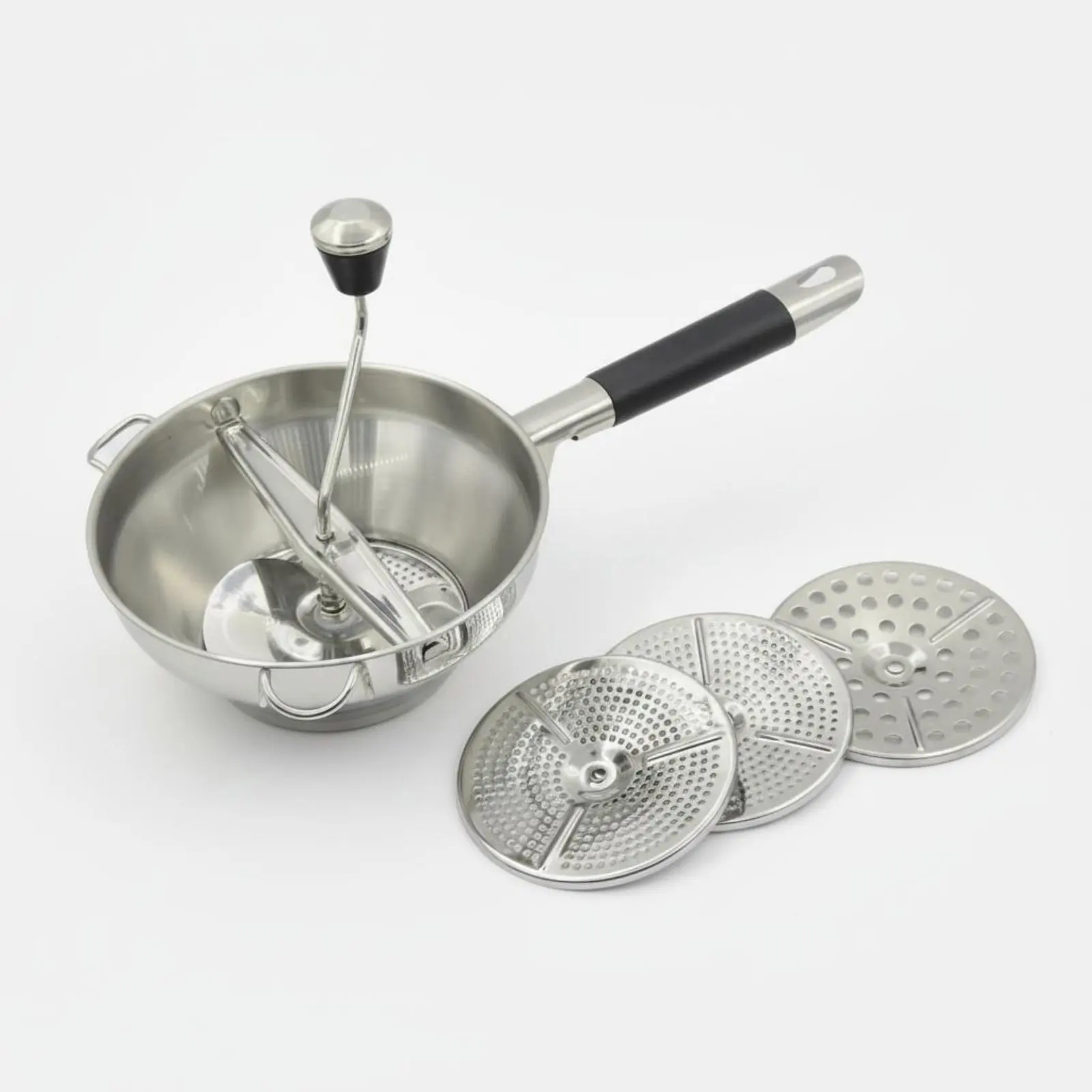 Stainless Steel Food Mill with Sieve Manual Food Mill Vegetable Masher Bowl Interchangeable Disks Kitchen Tool Heavy Duty
Stainless Steel Food Mill with Sieve Manual Food Mill Vegetable Masher Bowl Interchangeable Disks Kitchen Tool Heavy Duty