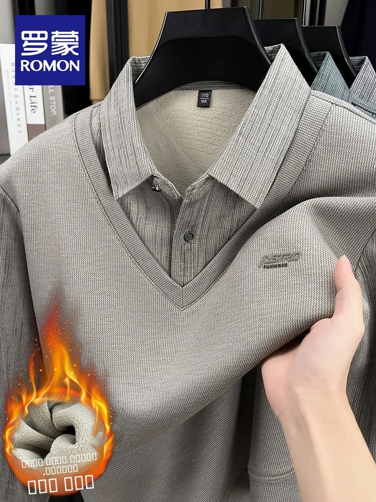 Romon Men's Fleece Lined Thickened Knitted Shirt Casual Style Warm Base Layer Shirt for Winter Autumn Season Polyester Fiber
Romon Men's Fleece Lined Thickened Knitted Shirt Casual Style Warm Base Layer Shirt for Winter Autumn Season Polyester Fiber