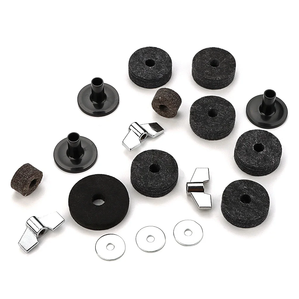 18PCS Drum Cymbal Felt Set - Hi-Hat Clutch Felt & Cup Washers | Cymbal Stand Sleeves | Complete Drum Hardware Accessories Kit
18PCS Drum Cymbal Felt Set - Hi-Hat Clutch Felt & Cup Washers | Cymbal Stand Sleeves | Complete Drum Hardware Accessories Kit