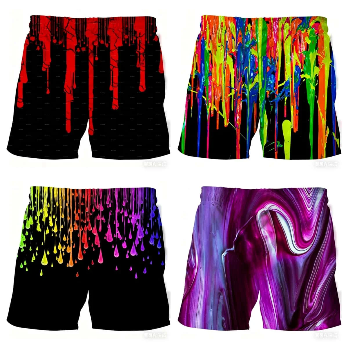 Summer Graffiti Ink Artistic Fluid Painting 3D Printing High Street Personalized Large Size Loose Beach Shorts
Summer Graffiti Ink Artistic Fluid Painting 3D Printing High Street Personalized Large Size Loose Beach Shorts