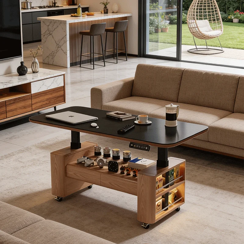 wq-Electric Height-Adjustable Coffee&Dining Table Multifunctional Living Room Home Solid Wood Lift Table with Optional Casters^
wq-Electric Height-Adjustable Coffee&Dining Table Multifunctional Living Room Home Solid Wood Lift Table with Optional Casters^