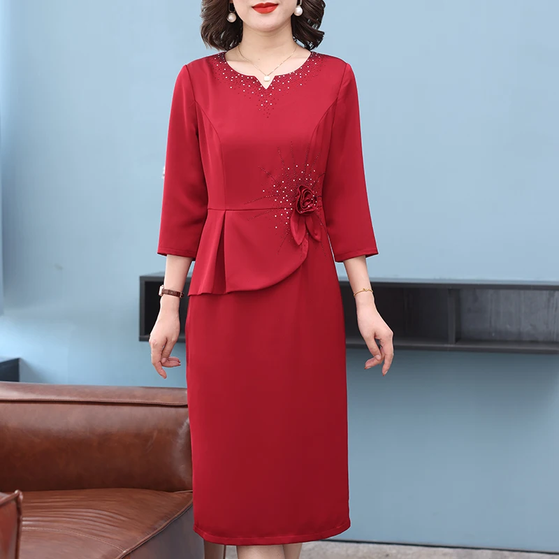 Элегантное свадебное платье средней длины для женщин, осенняя новинка, из комфортной полиэстеровой ткани, свободного кроя, подходит для женщин любого возраста.
Элегантное свадебное платье средней длины для женщин, осенняя новинка, из комфортной полиэстеровой ткани, свободного кроя, подходит для женщин любого возраста.