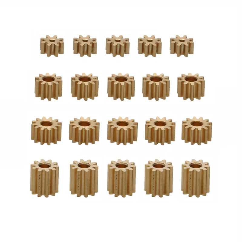 Коннектор трансмиссии для радиоуправляемых игрушек, металлический прямой зубчатый Вал с отверстием вала 1 мм/2 мм 8T/10T/12T, 20 шт.