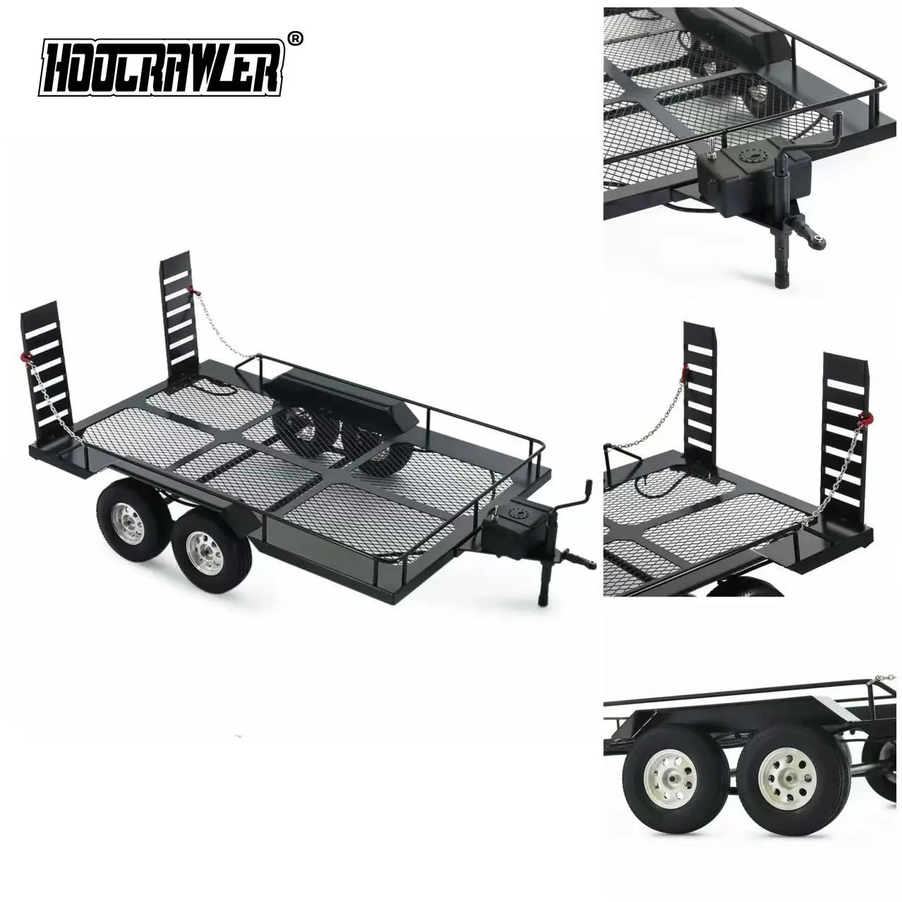1/10 Dual Axle Metal Truck Trailer for RC Crawler SCX10 II III 90046 TRX4 TRX6 TF2 D90 CC01 RGT 86100 Redcat GEN8 YIKONG 4082
1/10 Dual Axle Metal Truck Trailer for RC Crawler SCX10 II III 90046 TRX4 TRX6 TF2 D90 CC01 RGT 86100 Redcat GEN8 YIKONG 4082