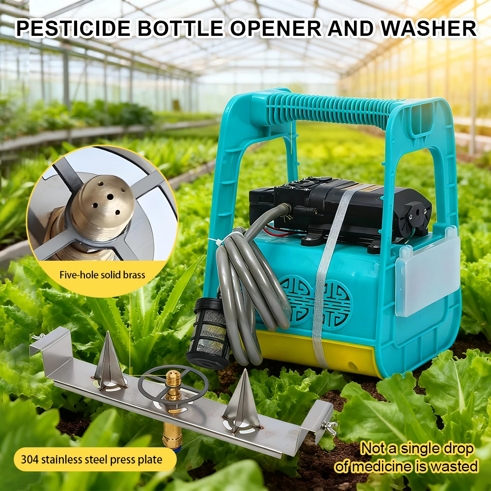 Electric Pesticide Bottle Opener Washer Lithium Battery-powered Efficient Agricultural Pesticide Bottle Cleaner Garden Farm Tool
Electric Pesticide Bottle Opener Washer Lithium Battery-powered Efficient Agricultural Pesticide Bottle Cleaner Garden Farm Tool