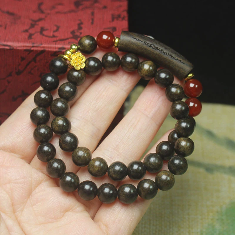 Sheng Guibao 8mm double-ring half-bangle Buddhist bead bracelet, five-sutra prayer beads, niche cultural and artistic accessory
Sheng Guibao 8mm double-ring half-bangle Buddhist bead bracelet, five-sutra prayer beads, niche cultural and artistic accessory