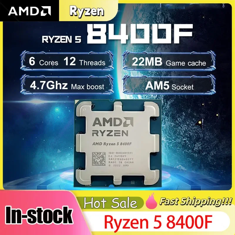 NEW AMD Ryzen 5 8400F R5 8400F AM5 4NM 6C12T Base4.2GHz 16MB L3 65W DDR5 Desktop Gaming CPU Bulk No Box
NEW AMD Ryzen 5 8400F R5 8400F AM5 4NM 6C12T Base4.2GHz 16MB L3 65W DDR5 Desktop Gaming CPU Bulk No Box