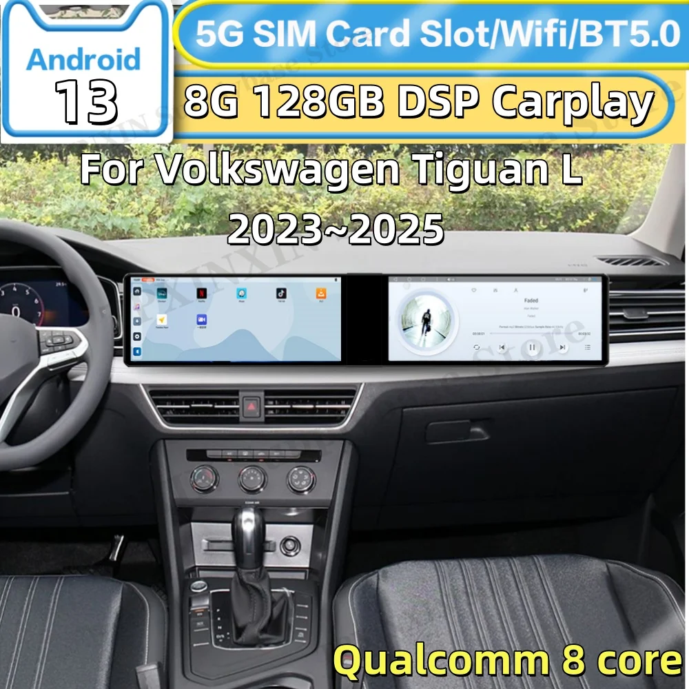 Dual-screen Interaction Android 13 For Volkswagen Tiguan L 2023~2025 Car Radio Multimedia GPS Navigation Stereo Screen Head Unit
Dual-screen Interaction Android 13 For Volkswagen Tiguan L 2023~2025 Car Radio Multimedia GPS Navigation Stereo Screen Head Unit