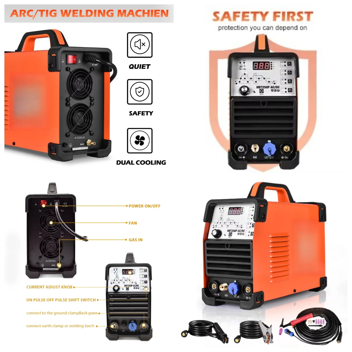 AC/DC Pulse Aluminum Welder HBT250P 200Amp 110V/220V Dual Voltage TIG MMA Stick Welding Equipment
AC/DC Pulse Aluminum Welder HBT250P 200Amp 110V/220V Dual Voltage TIG MMA Stick Welding Equipment