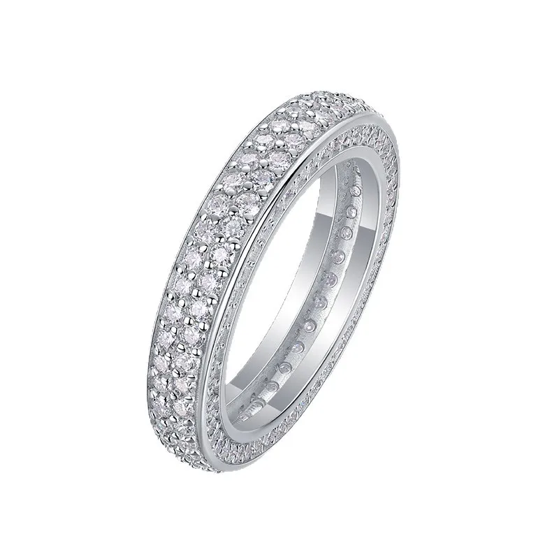 Wedding Bands All Round Moissanite Luxury 925 Sterling Silver Ring Fof Women
Wedding Bands All Round Moissanite Luxury 925 Sterling Silver Ring Fof Women
