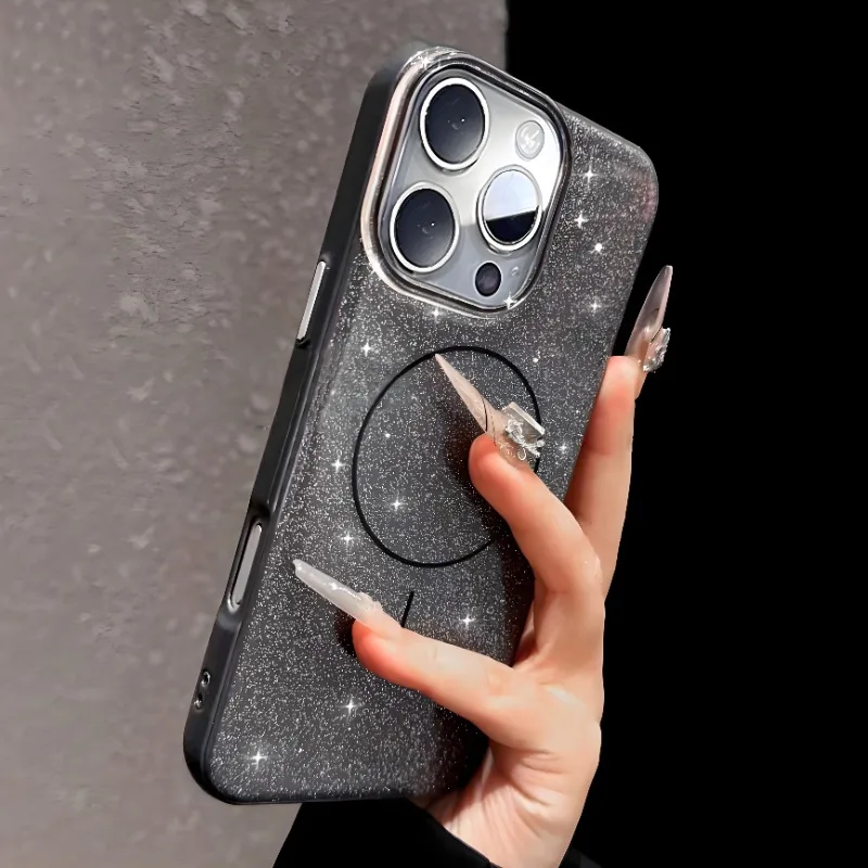 Original Glitter Bling for Magsafe Case for iPhone 16 15 14 13 12 11 Pro Max Plus Compatible Wireless Charge Magnetic Cover
Original Glitter Bling for Magsafe Case for iPhone 16 15 14 13 12 11 Pro Max Plus Compatible Wireless Charge Magnetic Cover