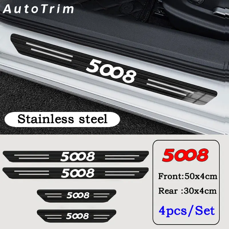4pcs Car Stainless Door Sill Strip 3D Metal Brushed Black Threshold Sticker Protection Decorative Strip for Peugeot 5008
4pcs Car Stainless Door Sill Strip 3D Metal Brushed Black Threshold Sticker Protection Decorative Strip for Peugeot 5008