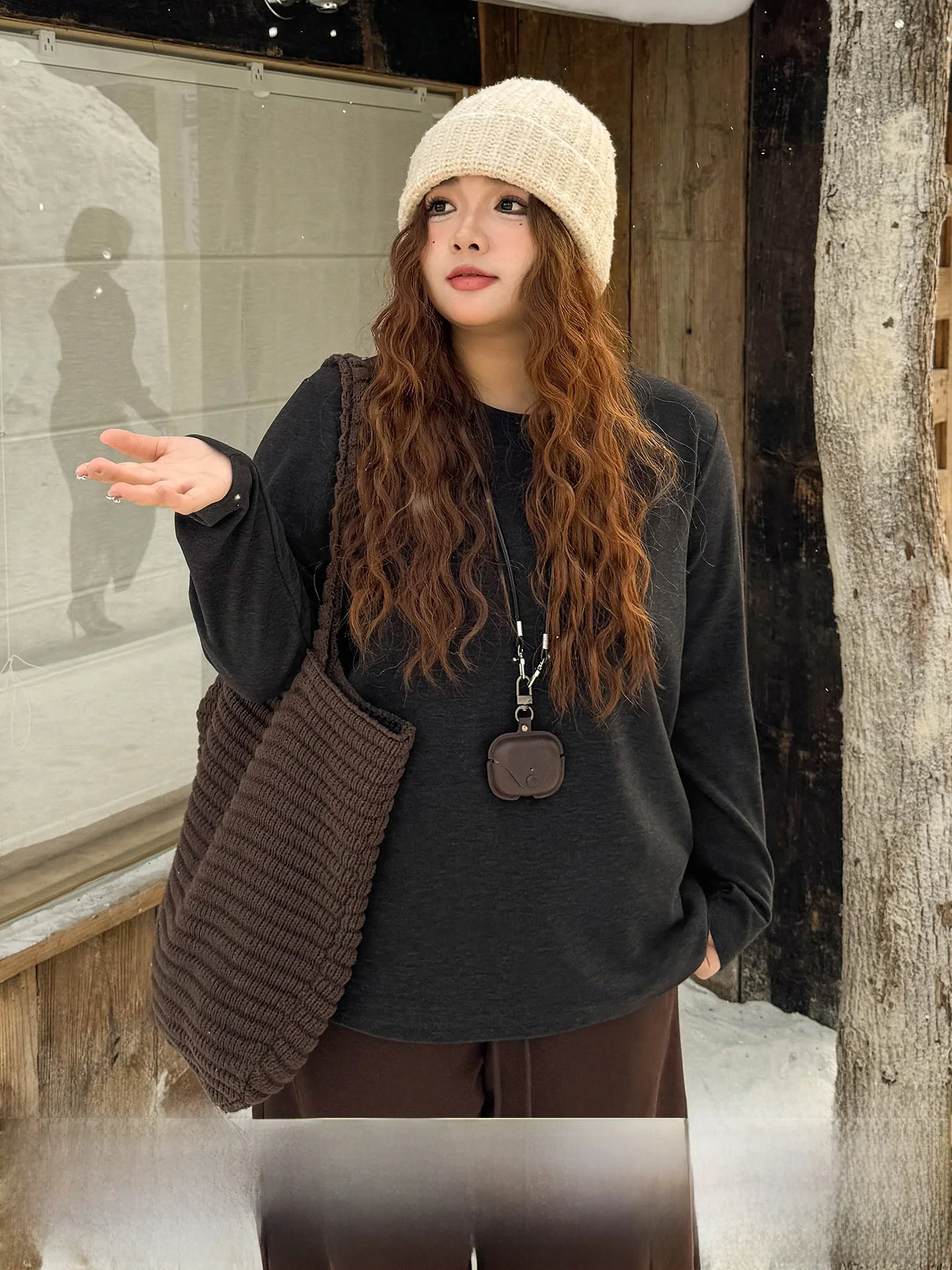 plus Size Women's Heated Fce Knitwear round Ne Double Sided Brued Base Layer Casual Loose Fit Long Sve Thermal Top
plus Size Women's Heated Fce Knitwear round Ne Double Sided Brued Base Layer Casual Loose Fit Long Sve Thermal Top