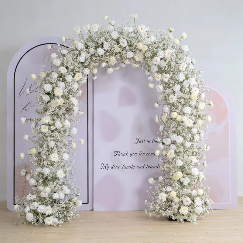 White Gypsy simulated fake flower arch floral background ritual arrangement
White Gypsy simulated fake flower arch floral background ritual arrangement