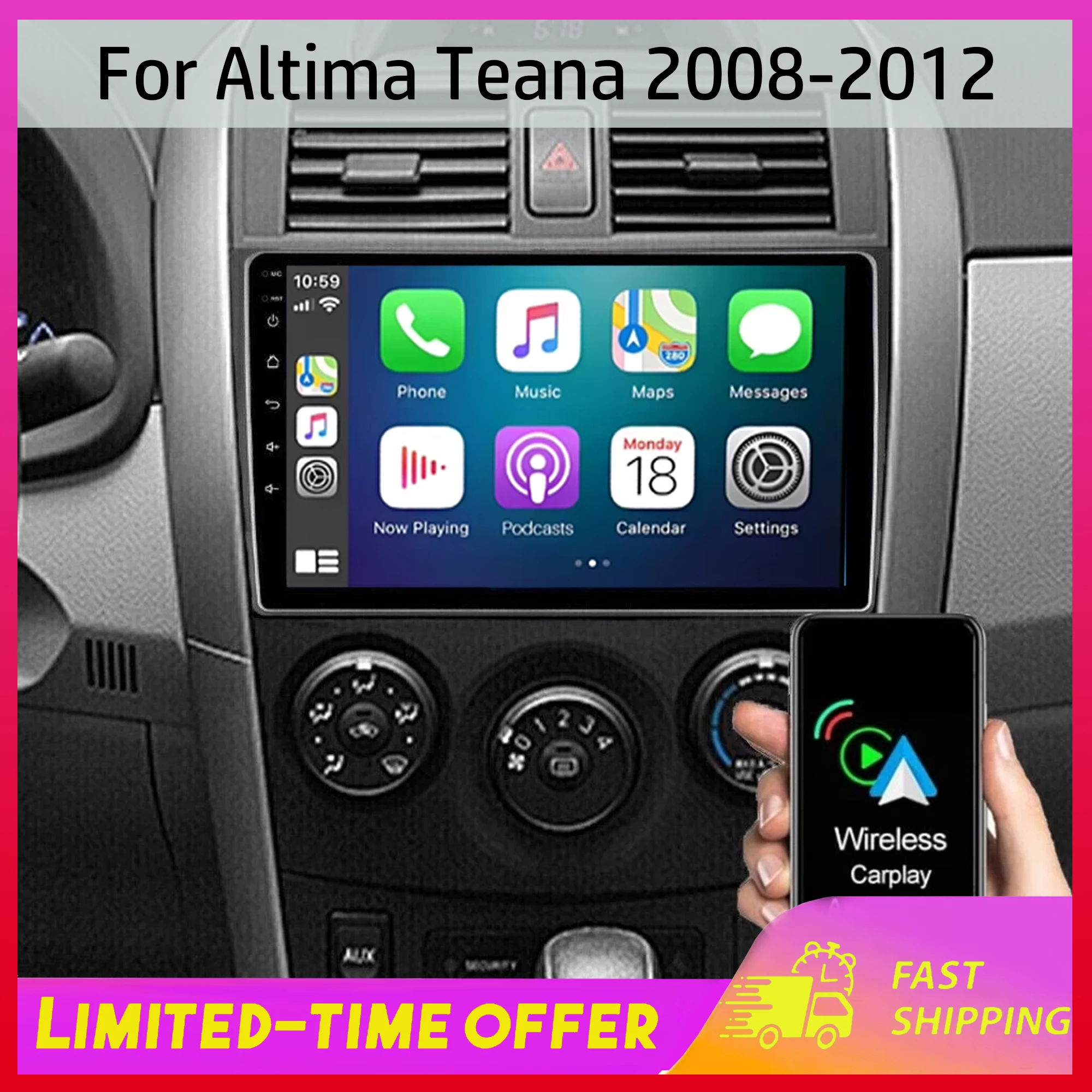 Автомагнитола Android 15 для Nissan Altima Teana 2008-2012, беспроводное радио с CarPlay и Android Auto, 2G+32G, 9-дюймовый сенсорный мультимедийный экран
Автомагнитола Android 15 для Nissan Altima Teana 2008-2012, беспроводное радио с CarPlay и Android Auto, 2G+32G, 9-дюймовый сенсорный мультимедийный экран