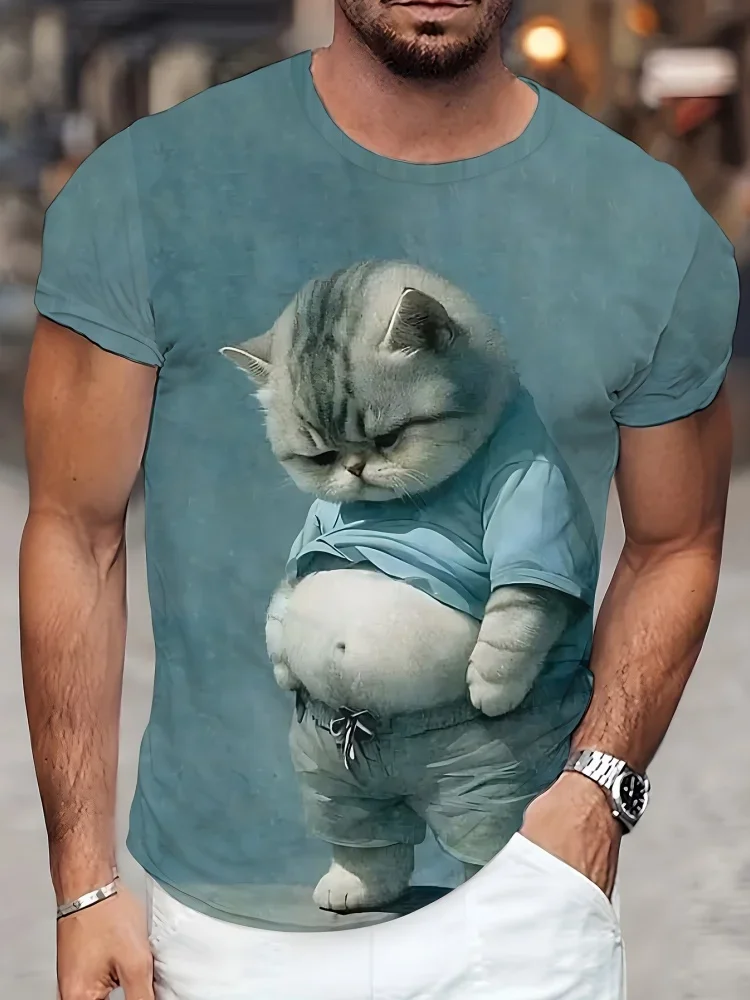 Fashion Sketch Animal Graphic Men T-Shirts Cats 3D Print Oversize Short Sleeve T-Shirt O-Neck Casual Men Tees T-Shirt Clothing
Fashion Sketch Animal Graphic Men T-Shirts Cats 3D Print Oversize Short Sleeve T-Shirt O-Neck Casual Men Tees T-Shirt Clothing