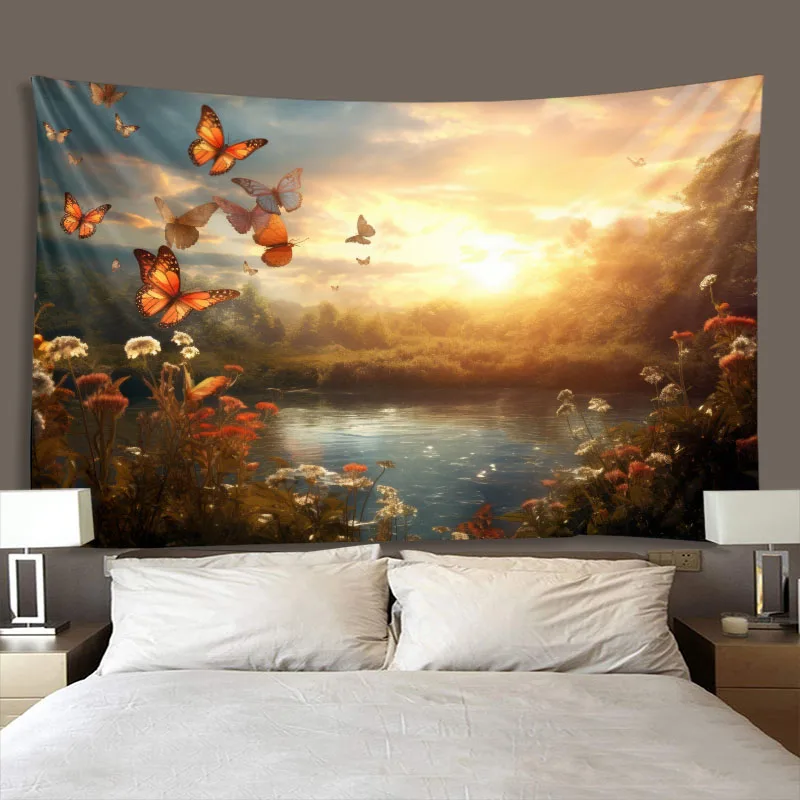 Flower Butterfly Forest Landscape Tapestry Tropical Plants Bird Bedroom Elegant Aesthetics Wall Decoration Background Cloth
Flower Butterfly Forest Landscape Tapestry Tropical Plants Bird Bedroom Elegant Aesthetics Wall Decoration Background Cloth