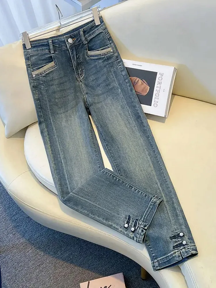 High Waist Straight Leg Jeans Women's Autumn 2024 Slimming Smoke Tube Pants for Pear Shaped Body Nine Point Trousers
High Waist Straight Leg Jeans Women's Autumn 2024 Slimming Smoke Tube Pants for Pear Shaped Body Nine Point Trousers