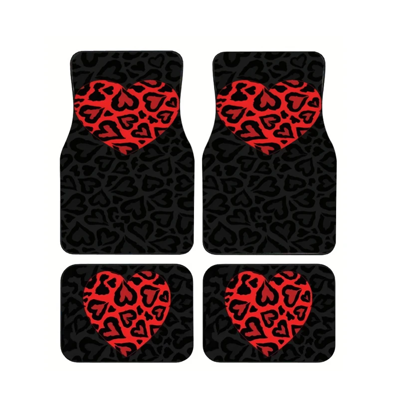 Red Leopard Heart Pattern Car Floor Mats 4PCS Universal Non Slip Waterproof Auto Foot Carpets Set Decor Car SUV Truck Interior
Red Leopard Heart Pattern Car Floor Mats 4PCS Universal Non Slip Waterproof Auto Foot Carpets Set Decor Car SUV Truck Interior
