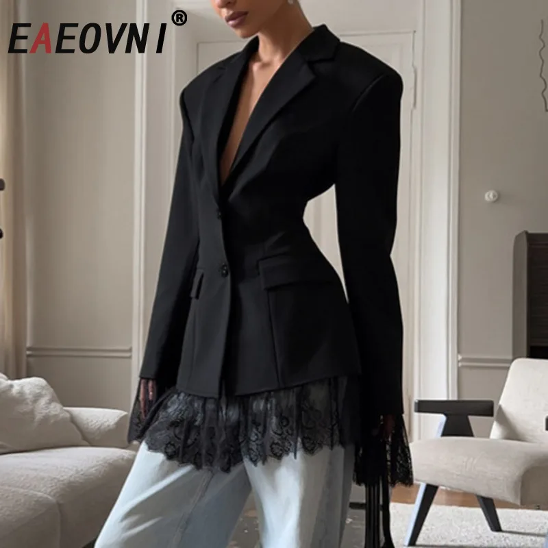 EAEOVNI черный кружевной лоскутный дизайн пиджак пальто женская мода с длинным рукавом на пуговицах куртка на талии уличная новая одежда
EAEOVNI черный кружевной лоскутный дизайн пиджак пальто женская мода с длинным рукавом на пуговицах куртка на талии уличная новая одежда