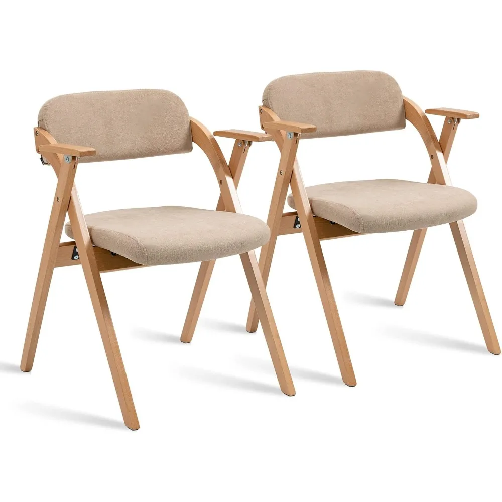 Folding Chairs with Armrest, Wooden Stackable Foldable Dining Chair with Padded Seats Set of 2 Extra for Guests Kitchen
Folding Chairs with Armrest, Wooden Stackable Foldable Dining Chair with Padded Seats Set of 2 Extra for Guests Kitchen