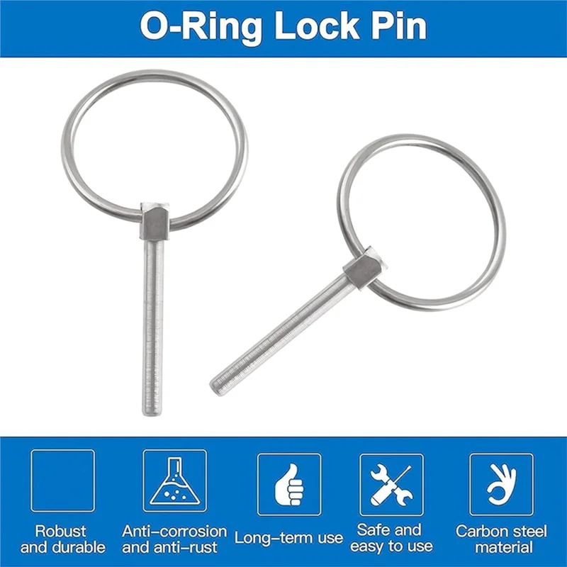 Lynch Pin, 4PCS Dia 4.5Mm 316 Stainless Steel Round Safety Pins Trailer Lock Pin Retaining Pins Lynch Pin Fasteners Easy Install
Lynch Pin, 4PCS Dia 4.5Mm 316 Stainless Steel Round Safety Pins Trailer Lock Pin Retaining Pins Lynch Pin Fasteners Easy Install
