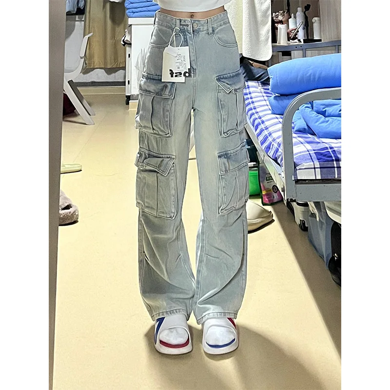 American High Street Loose High Waist Denim Jeans Women's Autumn Winter Small Size Multi-ket Workwear Sexy Girls Pants
American High Street Loose High Waist Denim Jeans Women's Autumn Winter Small Size Multi-ket Workwear Sexy Girls Pants