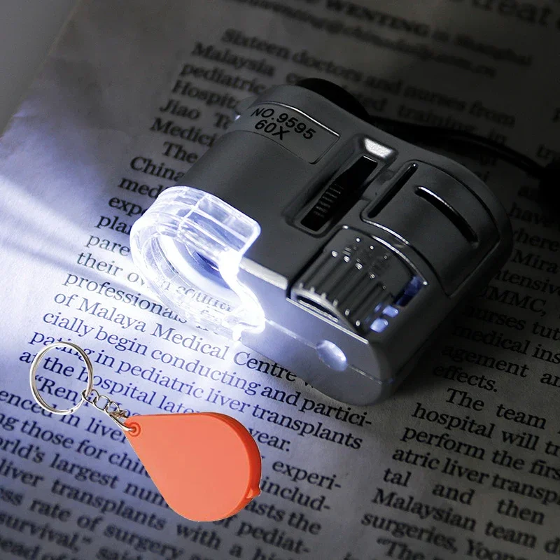 2PCS Magnifier With Light Cash Verification 60x Mini Portable Microscope Jewelry Identification Magnifying Glass
2PCS Magnifier With Light Cash Verification 60x Mini Portable Microscope Jewelry Identification Magnifying Glass