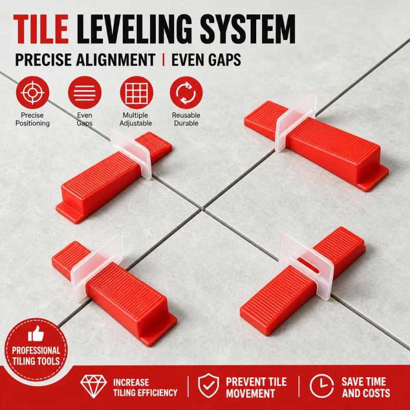 Tile Leveling System, Uniform Gaps, No Tile Lippage, Multi Sizes for Wide Use,Various Types for Floor & Wall
Tile Leveling System, Uniform Gaps, No Tile Lippage, Multi Sizes for Wide Use,Various Types for Floor & Wall