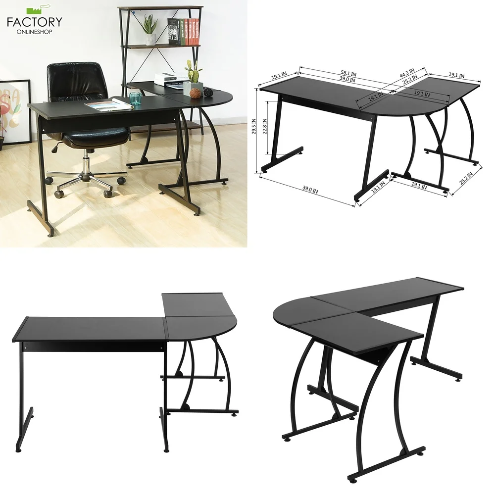 Computer DesksL Shaped Corner Desk for Gaming Laptop and PC Workstation Home Office
Computer DesksL Shaped Corner Desk for Gaming Laptop and PC Workstation Home Office