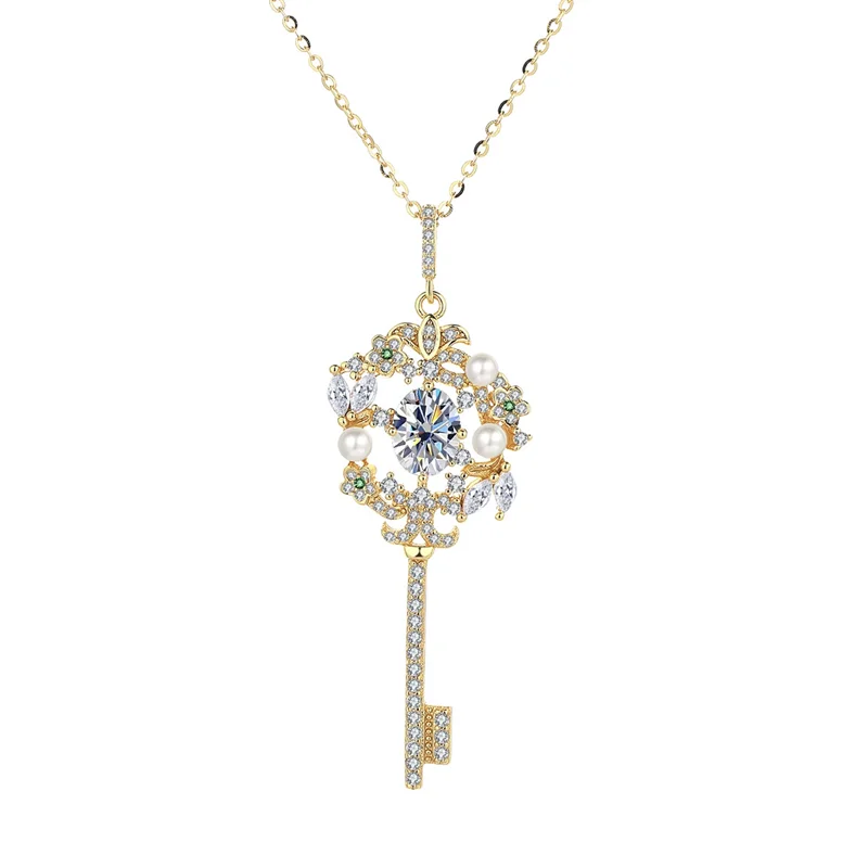 ZFSILVER модное модное серебро 925 пробы, роскошное муассанитовое ожерелье с золотым цветком и ключом для женщин, аксессуары, вечерние ювелирные изделия, подарок WD L-12
ZFSILVER модное модное серебро 925 пробы, роскошное муассанитовое ожерелье с золотым цветком и ключом для женщин, аксессуары, вечерние ювелирные изделия, подарок WD L-12