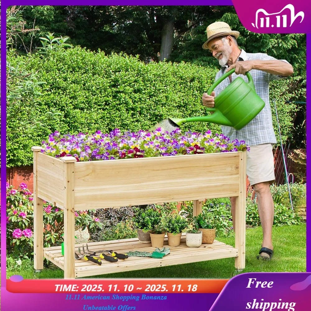 Поднятая садовая кровать на колесах, деревянная кашпо с ножками, вкладышем, сливными отверстиями, приподнятая садовая кровать для овощей,
Поднятая садовая кровать на колесах, деревянная кашпо с ножками, вкладышем, сливными отверстиями, приподнятая садовая кровать для овощей,